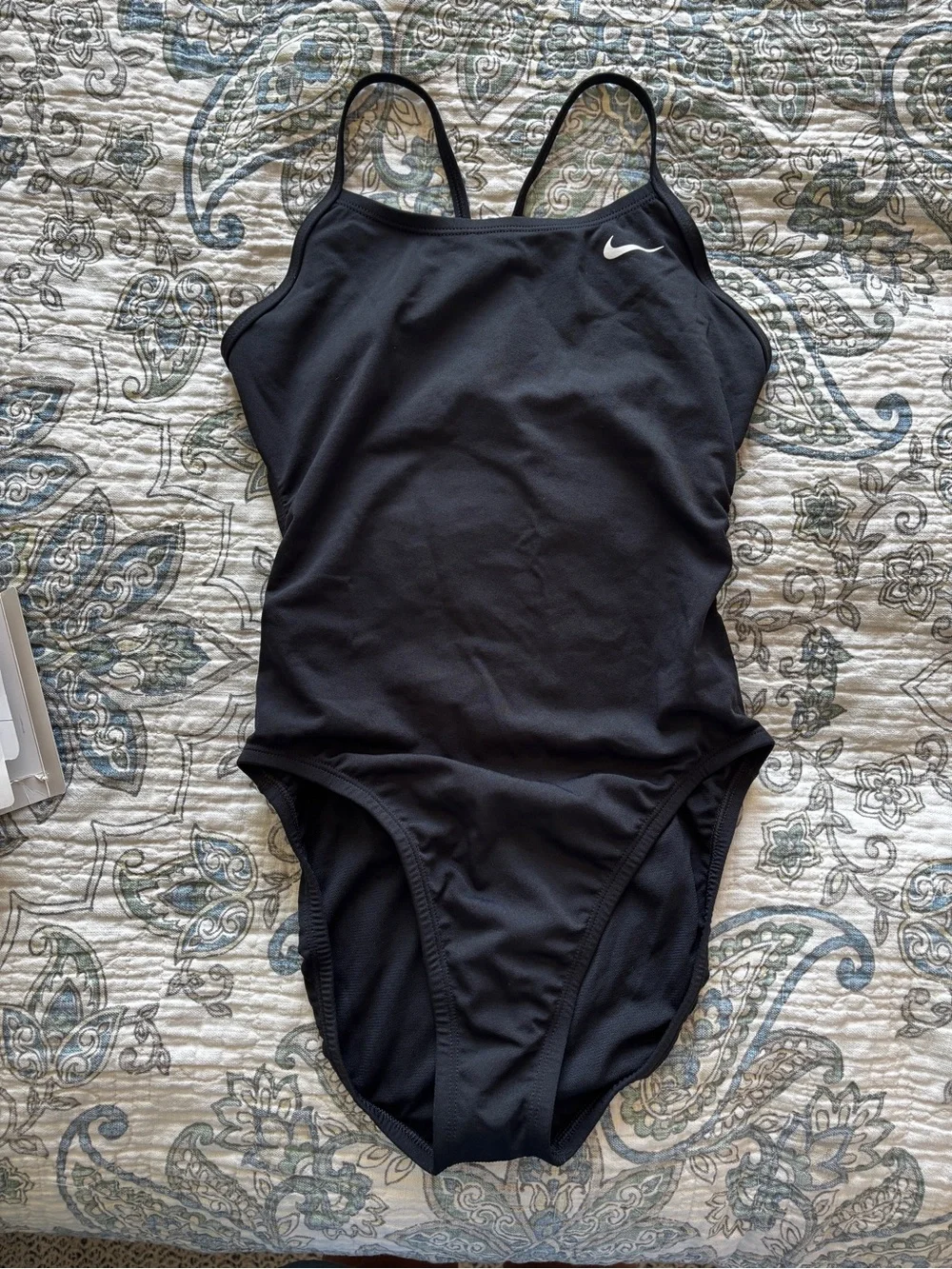 Nike Black Hydrastrong Cutout One-Piece Swimsuit size 30 (small)